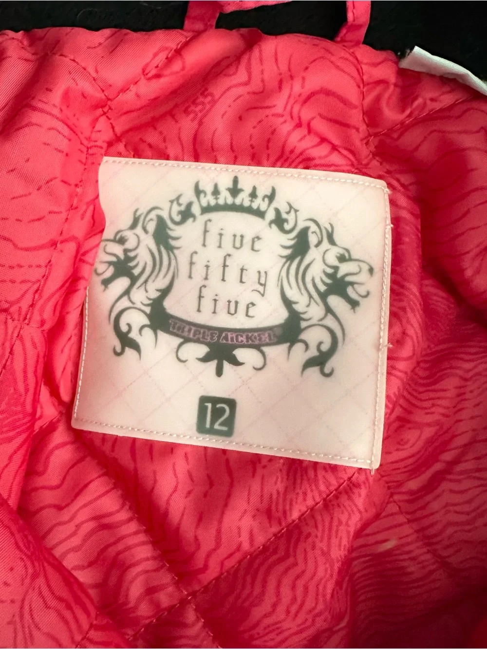 Five Fifty Five Pink Jacket Snow Puffer Girls 12